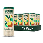 Zevia Organic Sugar Free Iced Tea, Green Tea Tropical Pineapple, 12 Ounces (Pack of 12)