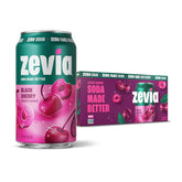 Zevia Zero Sugar Soda, Black Cherry, 12 oz Cans (8-Pack) – Naturally Sweetened, Non-GMO Project Verified, Gluten-Free, Vegan