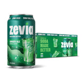 Zevia Zero Sugar Soda, Ginger Ale, 12 oz Cans (8-Pack) – Naturally Sweetened, Non-GMO Project Verified, Gluten-Free, Vegan