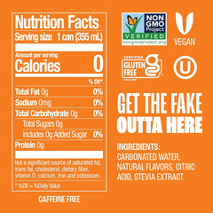 Zevia Zero Sugar Soda, Orange Creamsicle, 12 oz Cans (8-Pack) – Caffeine Free, Naturally Sweetened, No Calorie Soda - Non-GMO Project Verified, Gluten-Free, Vegan