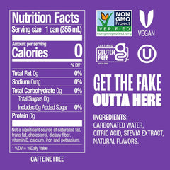 Zevia Zero Sugar Soda, Grape, 16 oz Cans (12-Pack) – Naturally Sweetened, Non-GMO Project Verified, Gluten-Free, Vegan