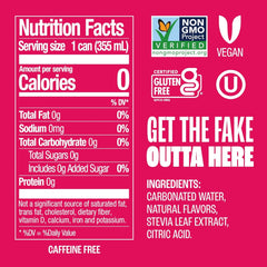 Zevia Zero Sugar Soda, Cran-Raspberry, 12 oz Cans (24-Pack) – Naturally Sweetened, Non-GMO Project Verified, Gluten-Free, Vegan