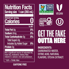 Zevia Zero Sugar Soda, Black Cherry, 12 oz Cans (8-Pack) – Naturally Sweetened, Non-GMO Project Verified, Gluten-Free, Vegan