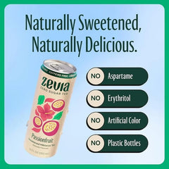 Zevia Organic Sugar Free Iced Tea, Tea Refresher Variety Pack, 12 Ounce Cans (Pack of 12)