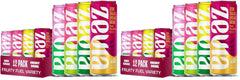 Zevia Zero Sugar Energy Drink, Fruity Fuel Variety Packs, 12 oz Cans – Naturally Sweetened, Non-GMO Project Verified, Gluten-Free, Vegan, (Pack of 24)