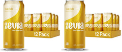 Zevia Zero Sugar Soda,Cream Soda,16 oz Cans – Naturally Sweetened,Non-GMO Project Verified,Gluten-Free,Vegan,(Pack of 24)